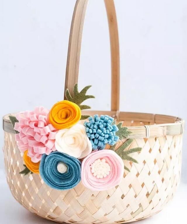 不織布花籃成品展示